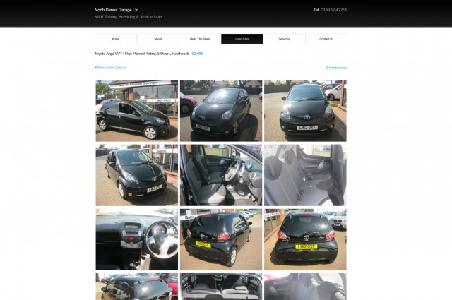 North Denes Garage - Website Features