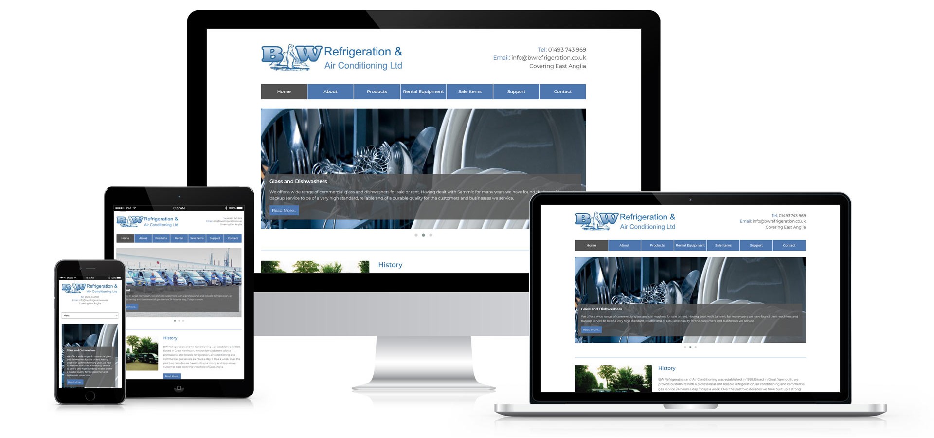 BW Refrigeration & Air Conditioning - Responsive Website Design
