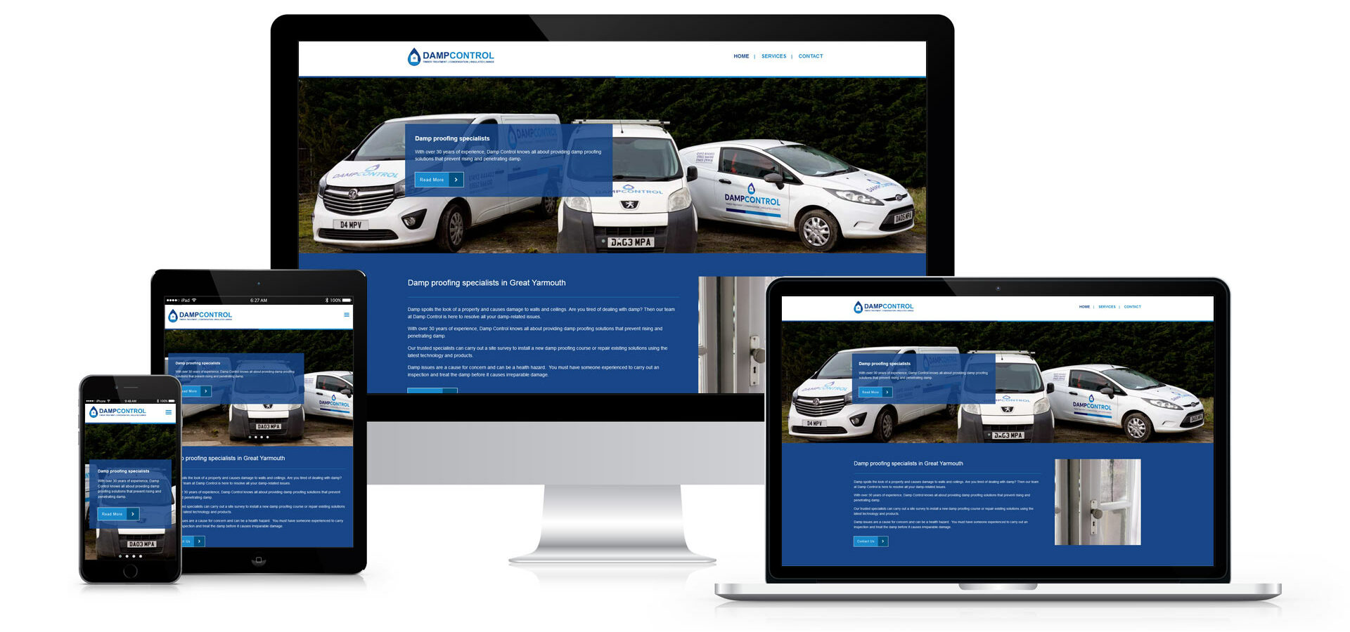 Damp Control - Responsive Website Design