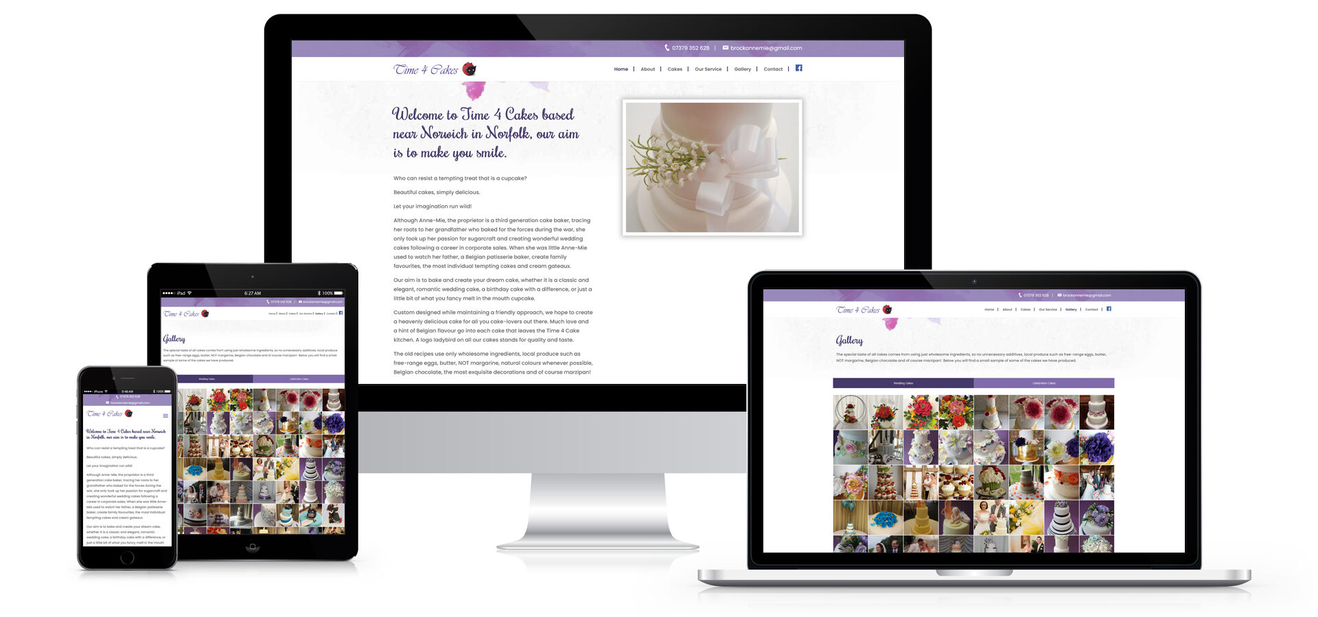 Time 4 Cakes - Responsive Website